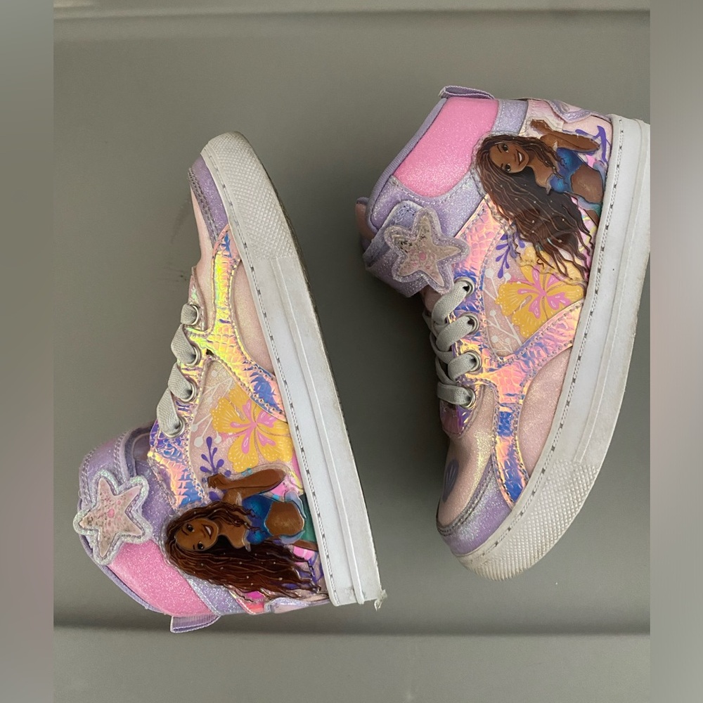 CHARACTER Little Mermaid High Top - Kids Size 13 - Picture 4 of 9